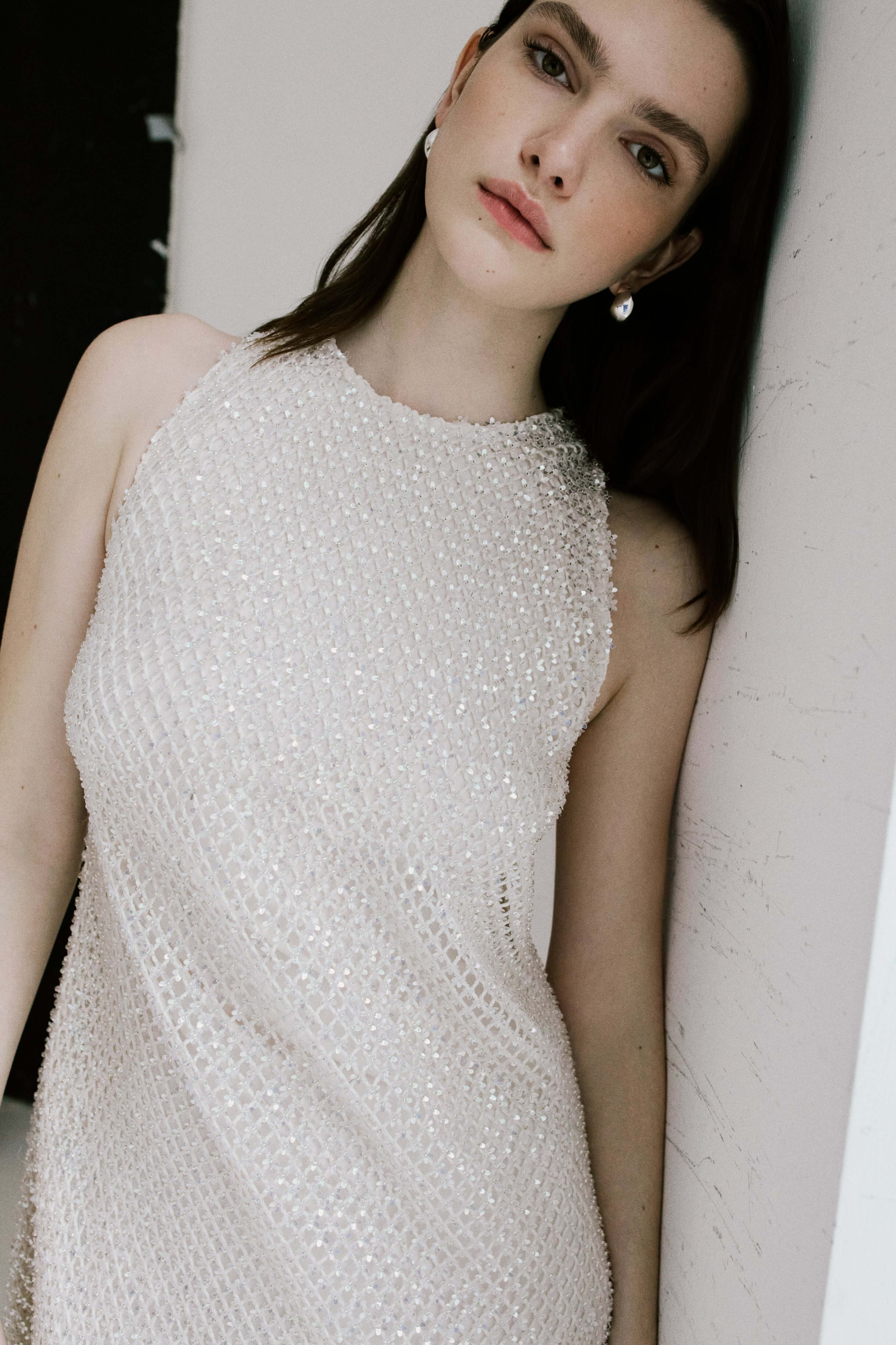Mini Flower Beaded Party Dress
